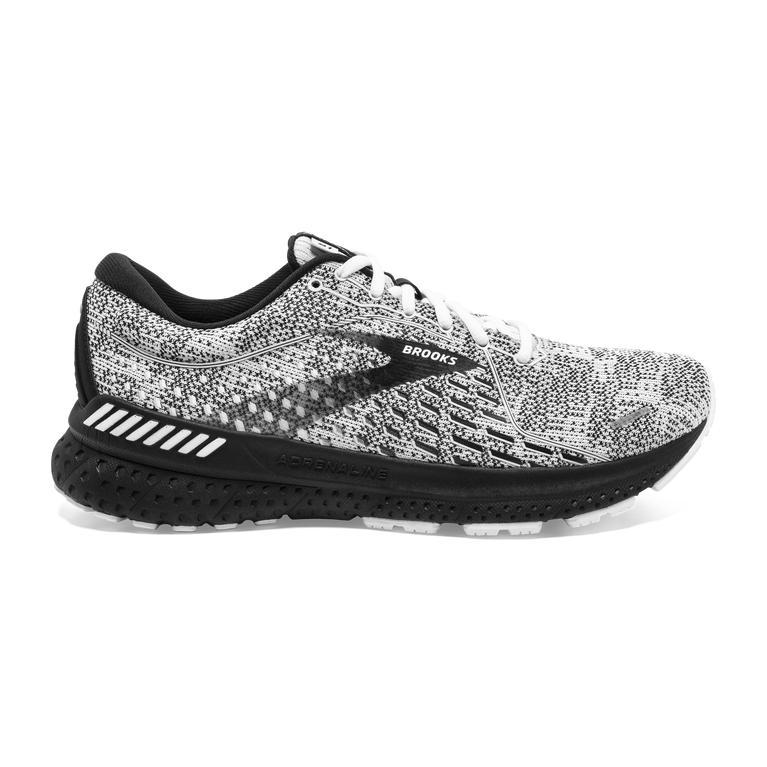 Brooks Women's Adrenaline GTS 21 Road Running Shoes - White/Grey/Black (EZYM32504)